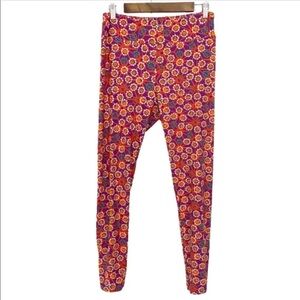 LuLaRoe Tall & Curvy Orange Geometric Leggings